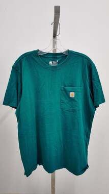 Carhartt Boys' Loose Fit Short Sleeve Pocket T-Shirt - Teal (Size L 12-14)